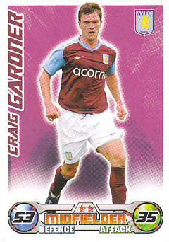 Craig Gardner Aston Villa 2008/09 Topps Match Attax #27